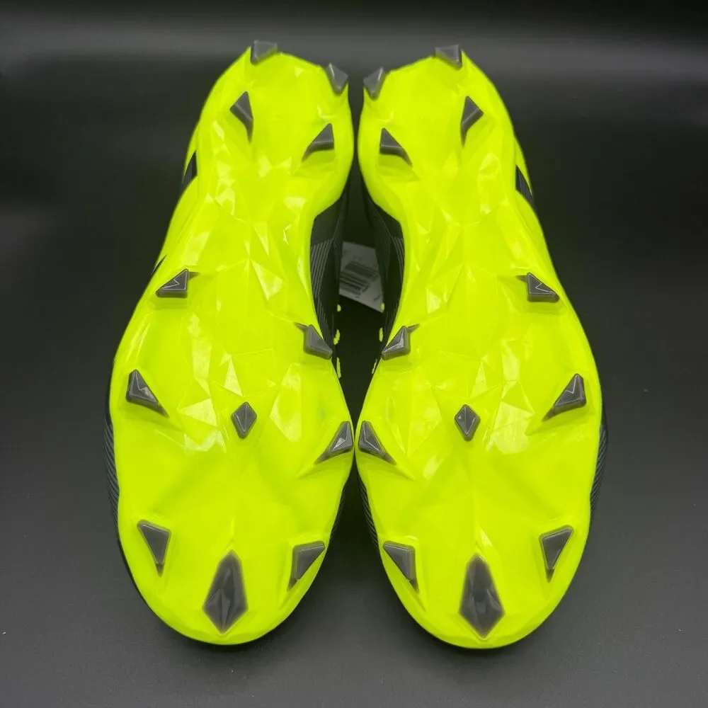 adidas PREDATOR ACCURACY.2 FIRM GROUND SOCCER CLEATS Black/Yellow IG0781 Mens 10